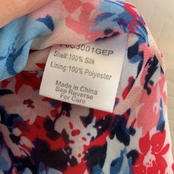 Parker Viola 100% Silk floral pompoms multicolor Romper XS - Picture 3 of 9